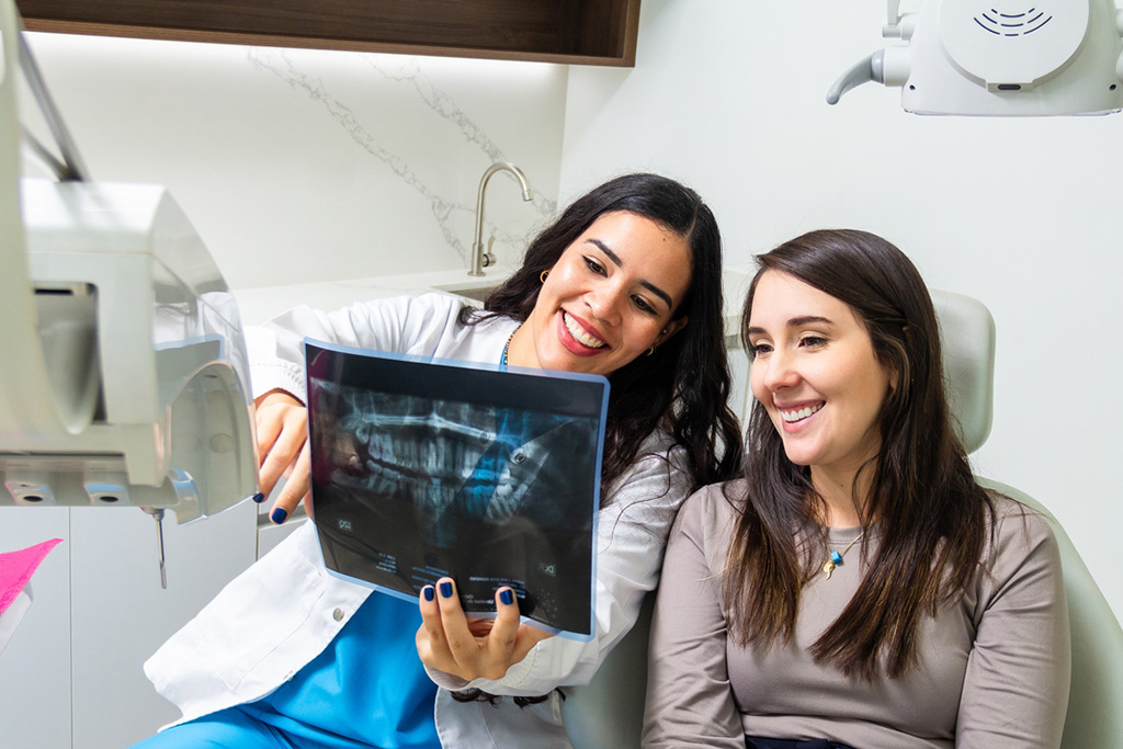 A woman visiting Inspire Dental Wellness for her bi-annual checkup