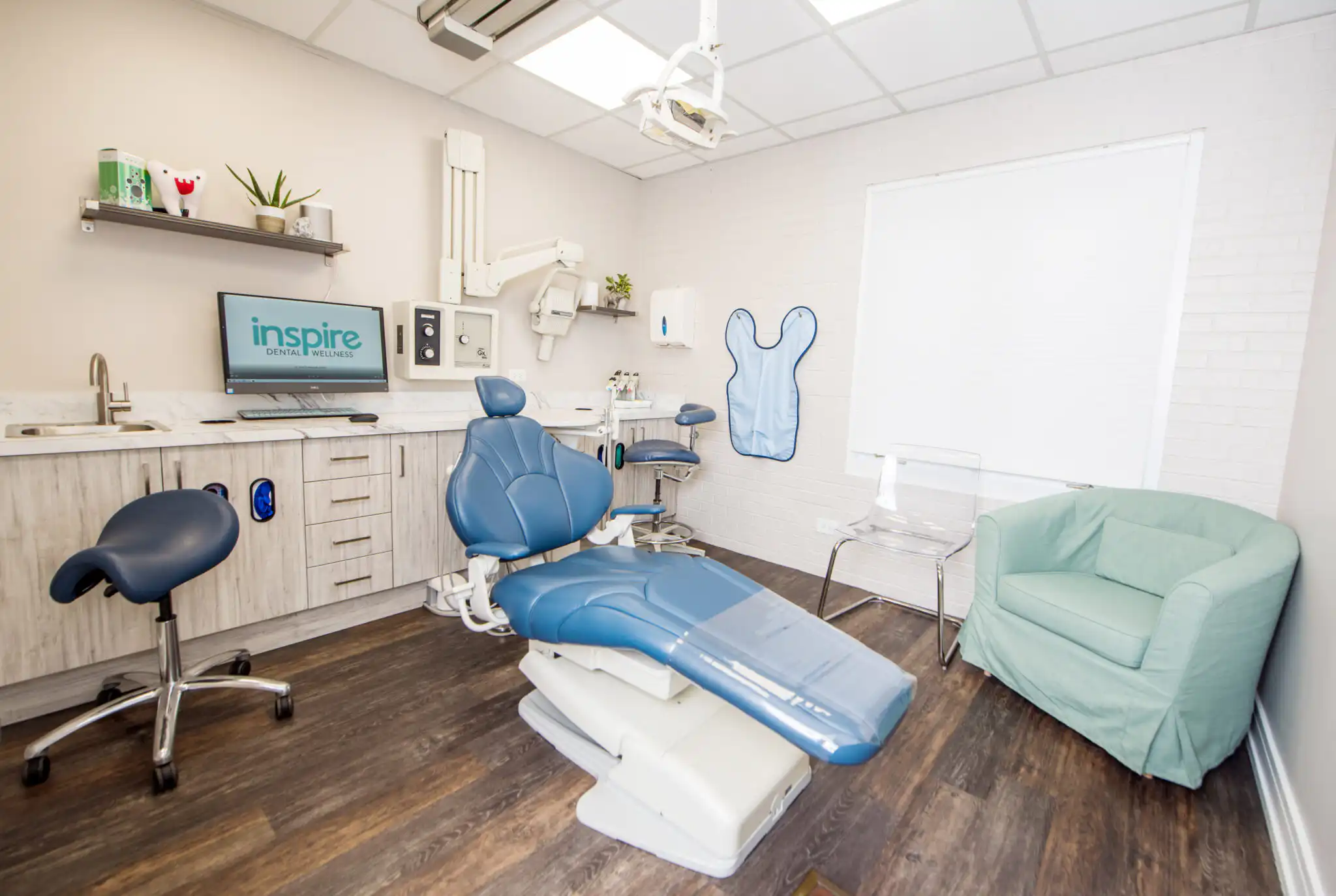 Modern treatment room at Inspire Dental Wellness in Orland Park, IL